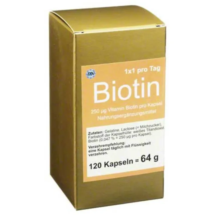Biotin 1 x 1 pro Tag Kapseln, 120 St> Vitamin B7 (Biotin)