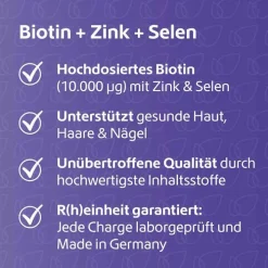 R(h)ein Nutrition Biotin + Zink + Selen für Haut Haare & Nägel Kapseln, 120 St><noscript><img width=