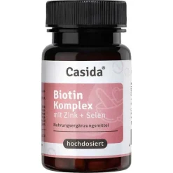 Casida Biotin Komplex 10 mg hochdosiert + Zink + Selen Tabletten , 180 St> Vitamin B7 (Biotin)