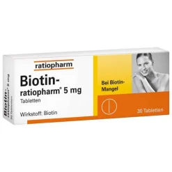 Ratiopharm Biotin 5 mg Tabletten, 30 St> Vitamin B7 (Biotin)