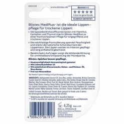 Blistex Medplus Stick ohne Mineralöl, 4.25 g><noscript><img width=