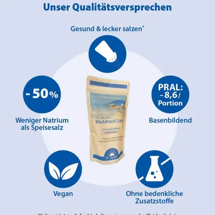 Blutdruck-Salz mit Kalium Dr. Jacob`s, 500 g