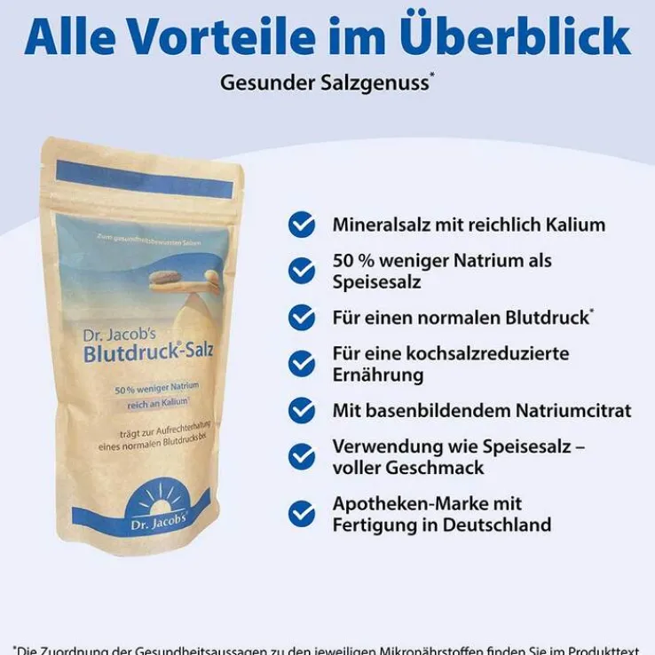 Blutdruck-Salz mit Kalium Dr. Jacob`s, 500 g