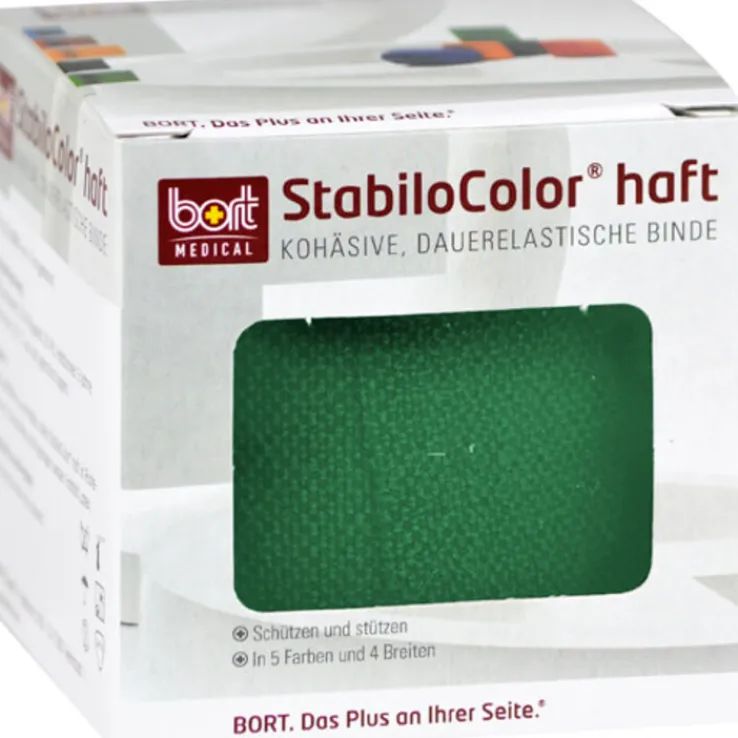 Bort Stabilocolor haft Binde 4cm grün, 1 St