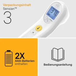 Braun Sensian 3 kontaktloses Thermometer, 1 St