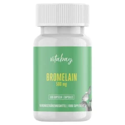 Bromelain 500 mg 1200 F.I.P aus Ananas vegan Kapseln , 100 St