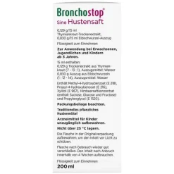 Bronchostop ® Sine Hustensaft, 200 ml> Hustenstiller|Hustenlöser