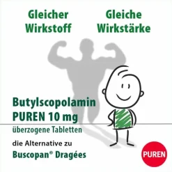 Butylscopolamin PUREN 10 mg Tabletten, 50 St