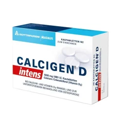 Calcigen D intens 1000 mg / 880 I.E. Kautabletten, 120 St