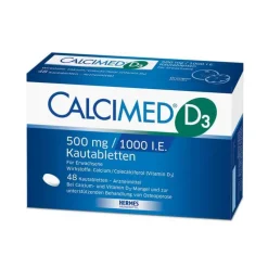Calcimed D3 500 mg / 1000 I.E. Kautabletten, 48 St