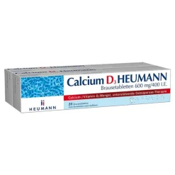 Heumann Calcium D3 Brausetabletten 600 mg/400 I. E., 40 St> Calcium|Vitamin D (Colecalciferol)