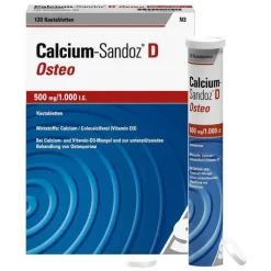 Calcium Sandoz D Osteo 500 mg / 1.000 I.E. Kautabletten , 120 St