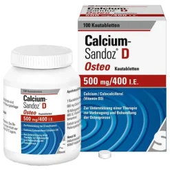 Calcium-Sandoz Calcium Sandoz D Osteo Kautabletten, 100 St> Vitamin D (Colecalciferol)|Calcium