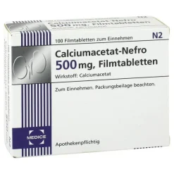 Medice Calciumacetat Nefro 500 mg Filmtabletten, 100 St> Calcium
