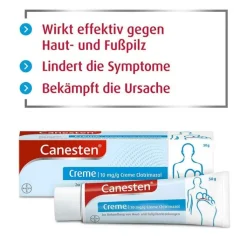 Canesten Creme gegen Pilzerkrankungen an Haut & Füßen, 50 g