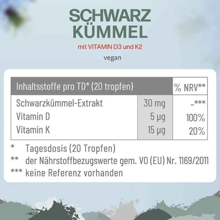 Cannsol Schwarzkümmel mit Vit.D3 + K2 Tropfen zum Einnehmen , 30 ml