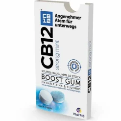 CB12 boost strong mint Kaugummi, 10 St> Zahnpflegekaugummi|Mundpflege