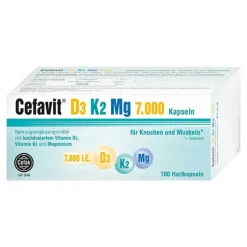 Cefavit D3 K2 Mg 7.000 I.E. Hartkapseln, 100 St> Vitamin K|Vitamin D (Colecalciferol)