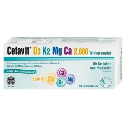 Cefavit D3 K2 Mg Ca 2.000 Trinkgranulat, 10 St> Vitamin K|Vitamin D (Colecalciferol)