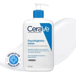 CeraVe Feuchtigkeitslotion, 473 ml> Trockene & Sensible Haut|Körpermilch & Lotionen