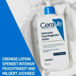 CeraVe Intensive Feuchtigkeitslotion, 236 ml> Trockene & Sensible Haut|Hauttypen