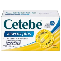 Cetebe Abwehr plus Vitamin C + Vitamin D3 + Zink Kapseln, 60 St> Zink|Vitamin D (Colecalciferol)