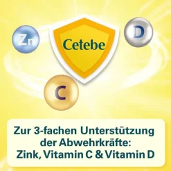 Cetebe Abwehr plus Vitamin C + Vitamin D3 + Zink Kapseln, 60 St><noscript><img width=