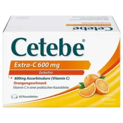 Cetebe Extra-C 600 mg Kautabletten, 60 St> Vitamin C (Ascorbinsäure)