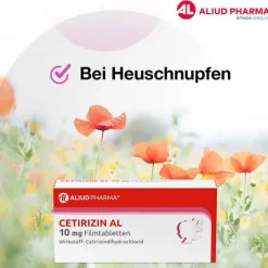Aliud Pharma CETIRIZIN AL 10 mg Filmtabletten, 7 St> Allergie Medikamente|Cetirizin