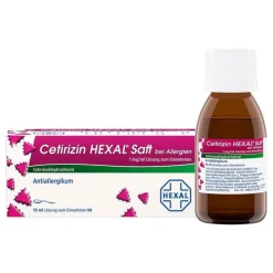 Hexal Cetirizin Saft bei Allergien, 75 ml> Allergie Medikamente|Cetirizin
