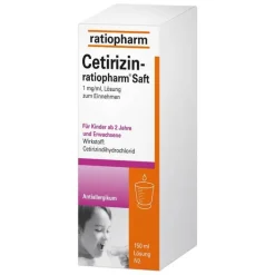 Ratiopharm Cetirizin-® Saft, 150 ml> Allergie Medikamente|Cetirizin