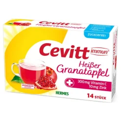 Cevitt immun heißer Granatapfel zuckerfrei Granulat , 14 St> Zink|Vitamin C (Ascorbinsäure)