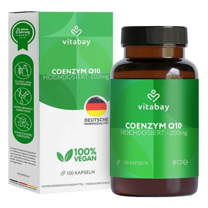 Vitabay Coenzym Q10 Ubichinon Komplex 200 mg vegan Kapseln, 120 St> Coenzym Q10