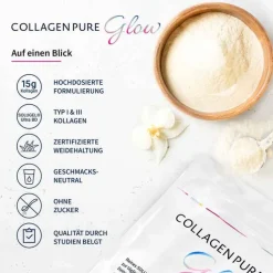 Collagen Pure Glow 100% reines Kollagen Pulver, 500 g
