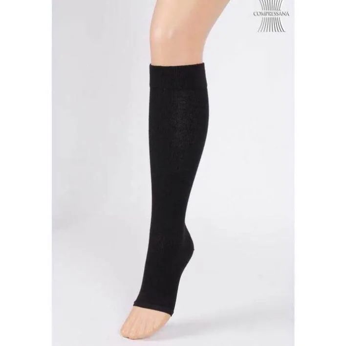 Compressana Twin Kniestrümpfe ohne Spitze 6 schwarz, 2 St> Kniestrümpfe