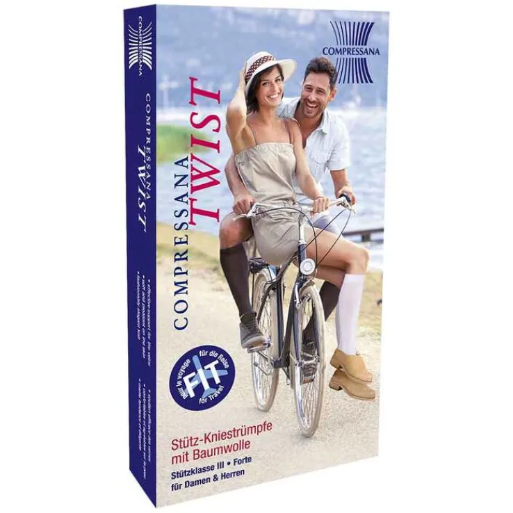 Compressana Twist Kniestrümpfe 40-42 vanilla , 2 St