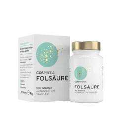 Cosphera Folsäure Tabletten 800 µg Folat mit Vit.B9, 180 St