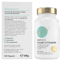Cosphera Haar-Vitamine mit Hirse Kapseln, 120 St