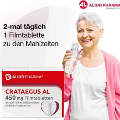 Aliud Pharma CRATAEGUS AL 450 mg Filmtabletten, 100 St><noscript><img width=