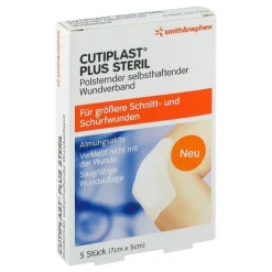 Cutiplast Plus steril 5x7 cm Verband, 5 St