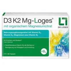 Dr. Loges D3 K2 MG-Loges Kapseln, 180 St> Vitamin K|Vitamin D (Colecalciferol)