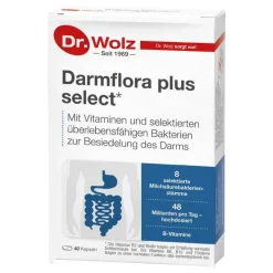 Dr. Wolz Darmflora plus select Kapseln, 40 St> Bakterienkulturen