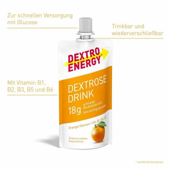 Dextro Energy Dextrose Drink Orange, 50 ml> Ernährung|Traubenzucker