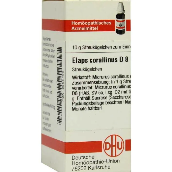 DHU Elaps corallinus D 8 Globuli, 10 g> E