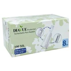 Diavue Prudential Sicherheits Pen-Nadeln 31 Gx8 mm, 100 St