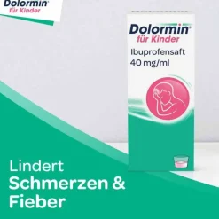 Dolormin ® für Kinder Ibuprofensaft 40 mg/ml , 100 ml>Kinder Zahnschmerztabletten|Kopfschmerztabletten