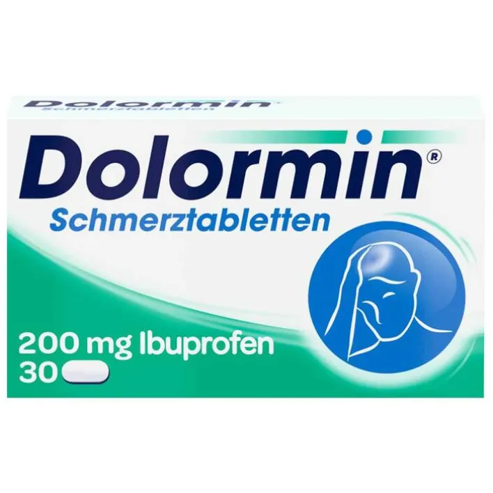 Dolormin ® mit Ibuprofen bei Kopfschmerzen, 30 St> Zahnschmerztabletten|Regelschmerzen Tabletten