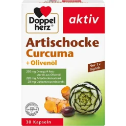 Doppelherz Artischocke+Olivenöl+Curcuma Kapseln, 30 St