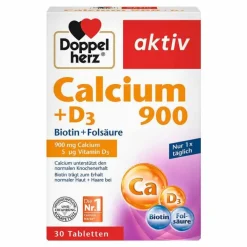 Doppelherz Calcium 900 + D3 Tabletten, 30 St> Vitamin D (Colecalciferol)|Calcium