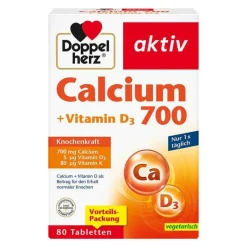 Doppelherz Calcium 700 + Vitamin D3 Tabletten, 80 St